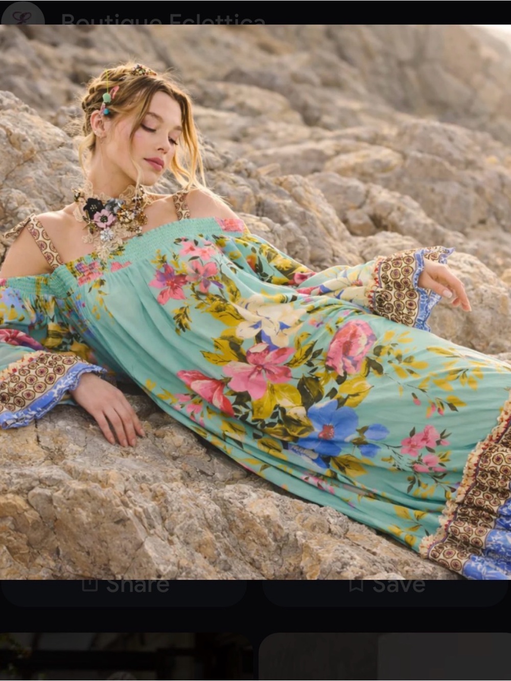 Anthropologie Size Medium Aratta Silent Journey Eva Maxi Dress - Picture 6 of 12